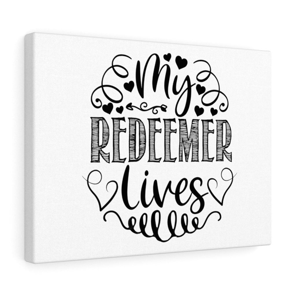 Scripture Canvas My Redeemer Lives Christian Wall Art Meaningful Home Decor Gifts Unique Housewarming Gift Ideas Framed Prints, Canvas