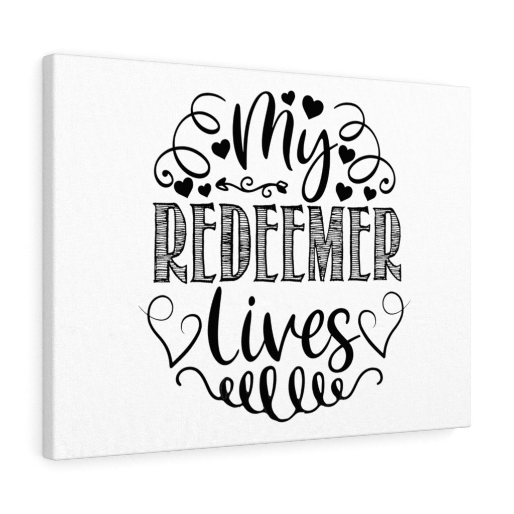 Scripture Canvas My Redeemer Lives Christian Wall Art Meaningful Home Decor Gifts Unique Housewarming Gift Ideas Framed Prints, Canvas