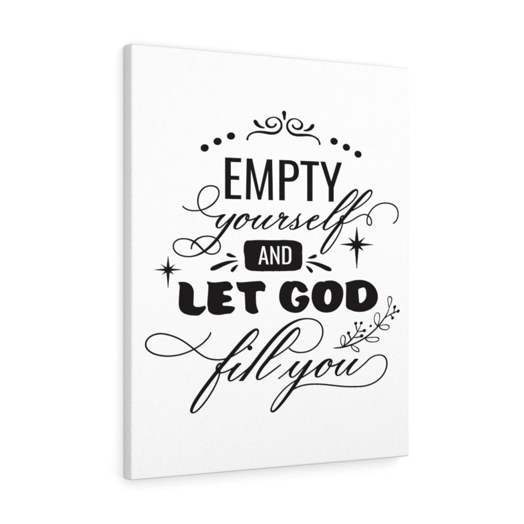 Scripture Canvas Let God Fill You Christian Wall Art Meaningful Home Decor Gifts Unique Housewarming Gift Ideas Framed Prints, Canvas