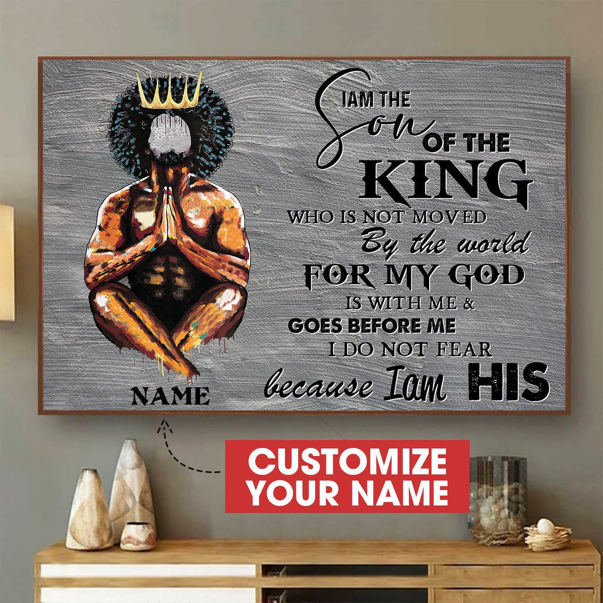 Son Of King Wall Artsaeticon Personalized Gift Idea Birthday Framed Prints, Canvas