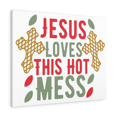 Scripture Canvas Jesus Loves This Christian Wall Art Meaningful Home Decor Gifts Unique Housewarming Gift Ideas Framed Prints, Canvas