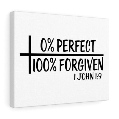 Scripture Canvas Forgiven 1 John 1:9 Christian Wall Art Bible Verse Meaningful Home Decor Gifts Unique Housewarming Gift Ideas Framed Prints, Canvas