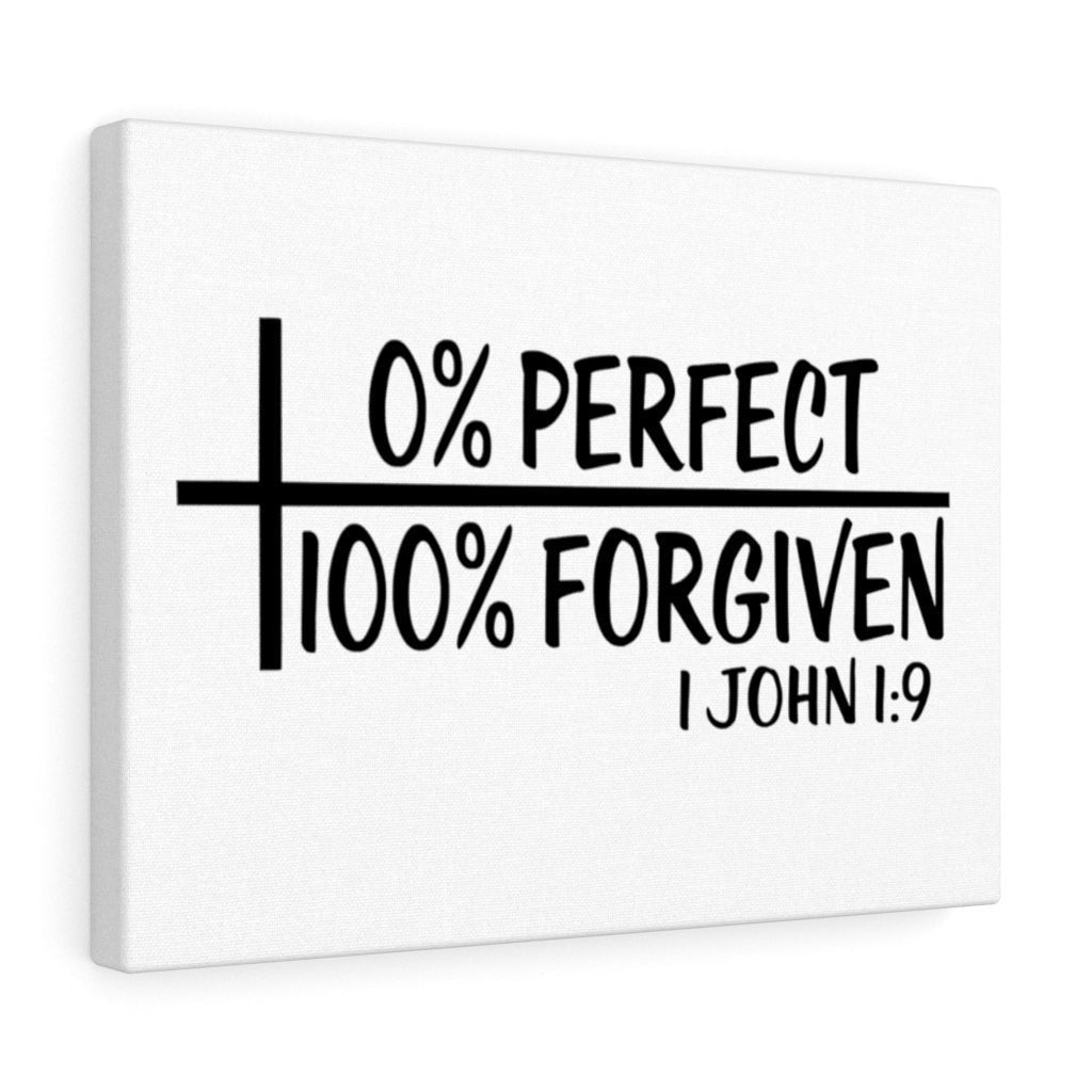 Scripture Canvas Forgiven 1 John 1:9 Christian Wall Art Bible Verse Meaningful Home Decor Gifts Unique Housewarming Gift Ideas Framed Prints, Canvas