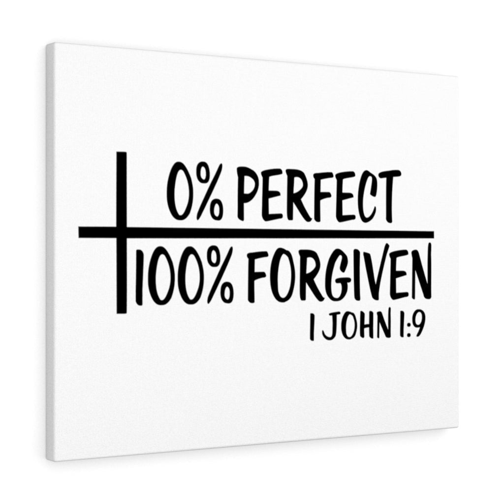 Scripture Canvas Forgiven 1 John 1:9 Christian Wall Art Bible Verse Meaningful Home Decor Gifts Unique Housewarming Gift Ideas Framed Prints, Canvas