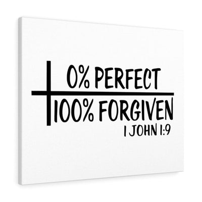 Scripture Canvas Forgiven 1 John 1:9 Christian Wall Art Bible Verse Meaningful Home Decor Gifts Unique Housewarming Gift Ideas Framed Prints, Canvas