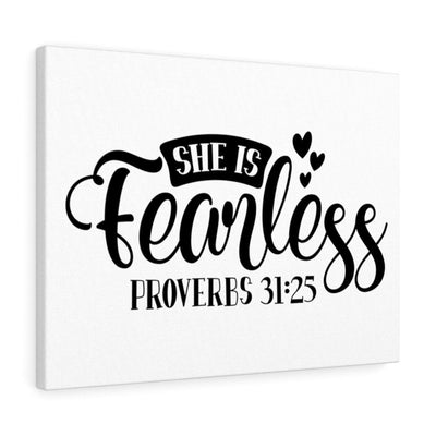 Scripture Canvas Fearless Proverbs 31:25 Christian Wall Art Bible Verse Meaningful Home Decor Gifts Unique Housewarming Gift Ideas Framed Prints, Canvas