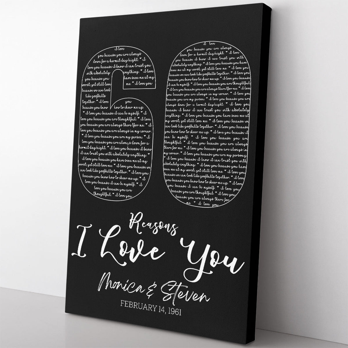 Diamond Anniversary Gift Wall Art, Custom 60th Anniversary Sign Wall Art Framed Prints, Canvas