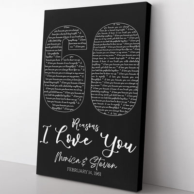 Diamond Anniversary Gift Wall Art, Custom 60th Anniversary Sign Wall Art Framed Prints, Canvas