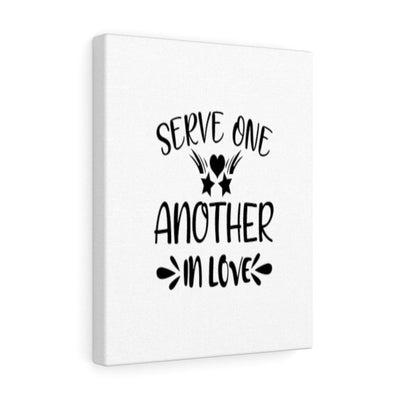 Scripture Canvas Serve One Another Christian Wall Art Bible Verse Meaningful Home Decor Gifts Unique Housewarming Gift Ideas Framed Prints, Canvas