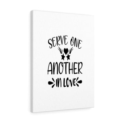 Scripture Canvas Serve One Another Christian Wall Art Bible Verse Meaningful Home Decor Gifts Unique Housewarming Gift Ideas Framed Prints, Canvas