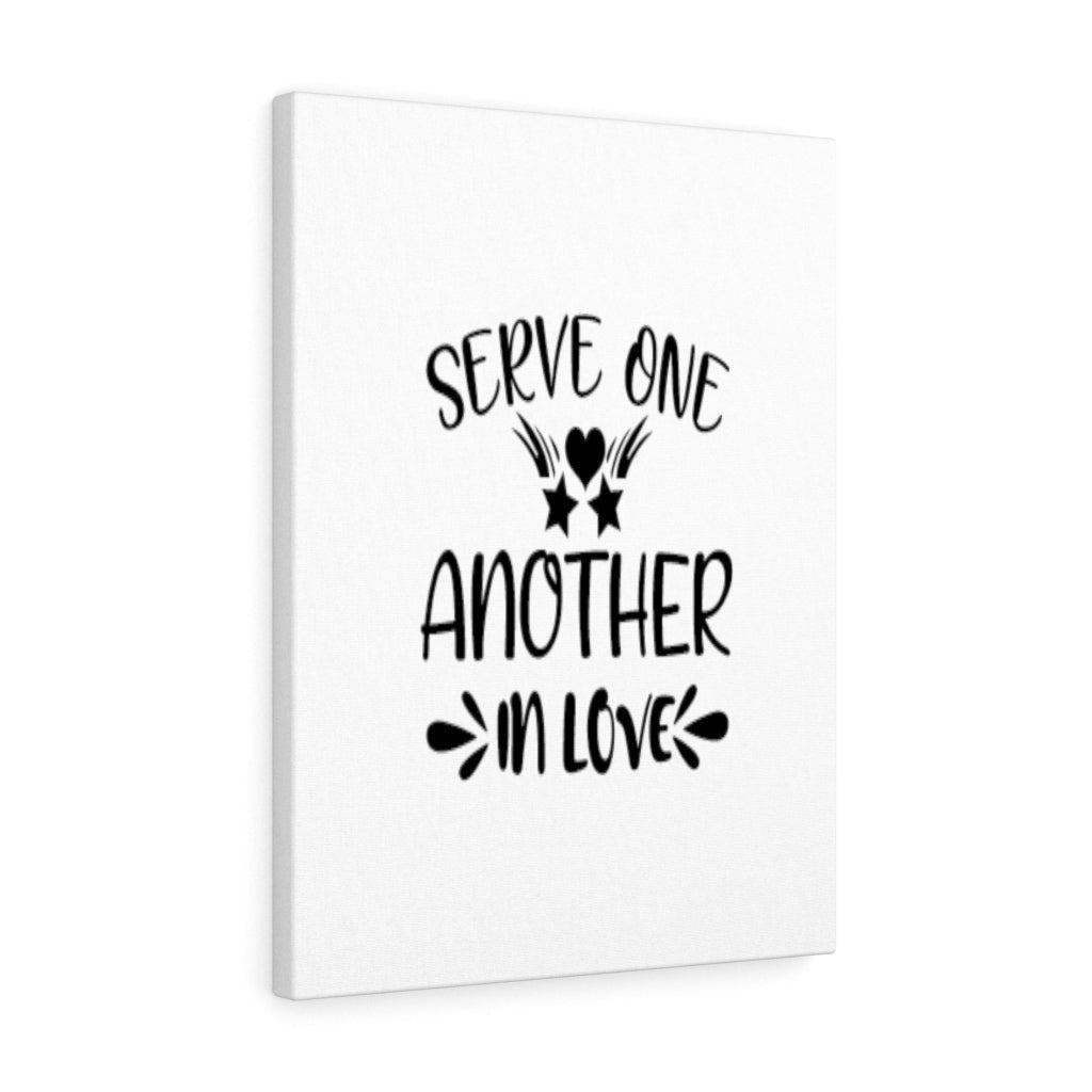 Scripture Canvas Serve One Another Christian Wall Art Bible Verse Meaningful Home Decor Gifts Unique Housewarming Gift Ideas Framed Prints, Canvas