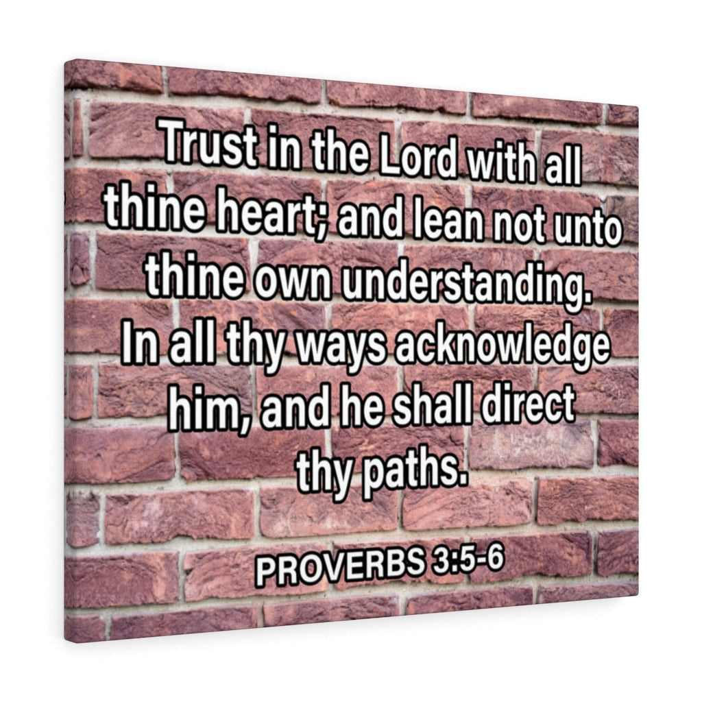 Scripture Canvas Trust in the Lord Proverbs 3:5-6 Scripture Christian Wall Art Bible Verse Meaningful Home Decor Gifts Unique Housewarming Gift Ideas Framed Prints, Canvas