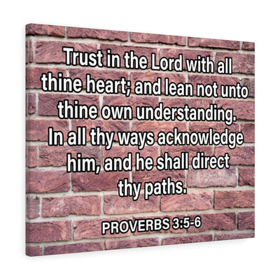 Scripture Canvas Trust in the Lord Proverbs 3:5-6 Scripture Christian Wall Art Bible Verse Meaningful Home Decor Gifts Unique Housewarming Gift Ideas Framed Prints, Canvas
