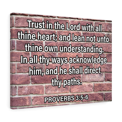 Scripture Canvas Trust in the Lord Proverbs 3:5-6 Scripture Christian Wall Art Bible Verse Meaningful Home Decor Gifts Unique Housewarming Gift Ideas Framed Prints, Canvas