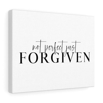 Scripture Canvas Just Forgiven Christian Wall Art Meaningful Home Decor Gifts Unique Housewarming Gift Ideas Framed Prints, Canvas