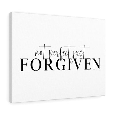 Scripture Canvas Just Forgiven Christian Wall Art Meaningful Home Decor Gifts Unique Housewarming Gift Ideas Framed Prints, Canvas