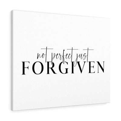 Scripture Canvas Just Forgiven Christian Wall Art Meaningful Home Decor Gifts Unique Housewarming Gift Ideas Framed Prints, Canvas