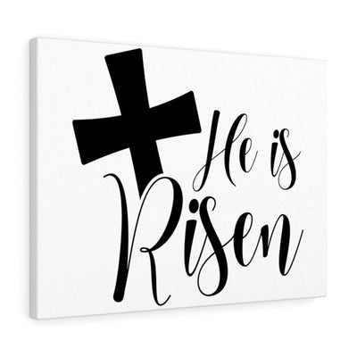 Scripture Canvas He Is Risen Christian Wall Art Meaningful Home Decor Gifts Unique Housewarming Gift Ideas Framed Prints, Canvas