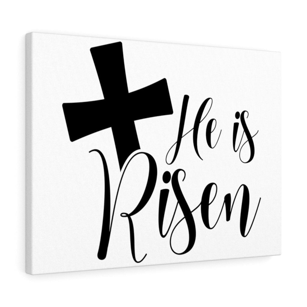Scripture Canvas He Is Risen Christian Wall Art Meaningful Home Decor Gifts Unique Housewarming Gift Ideas Framed Prints, Canvas