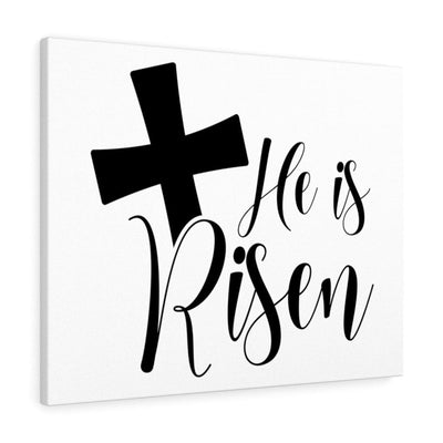 Scripture Canvas He Is Risen Christian Wall Art Meaningful Home Decor Gifts Unique Housewarming Gift Ideas Framed Prints, Canvas