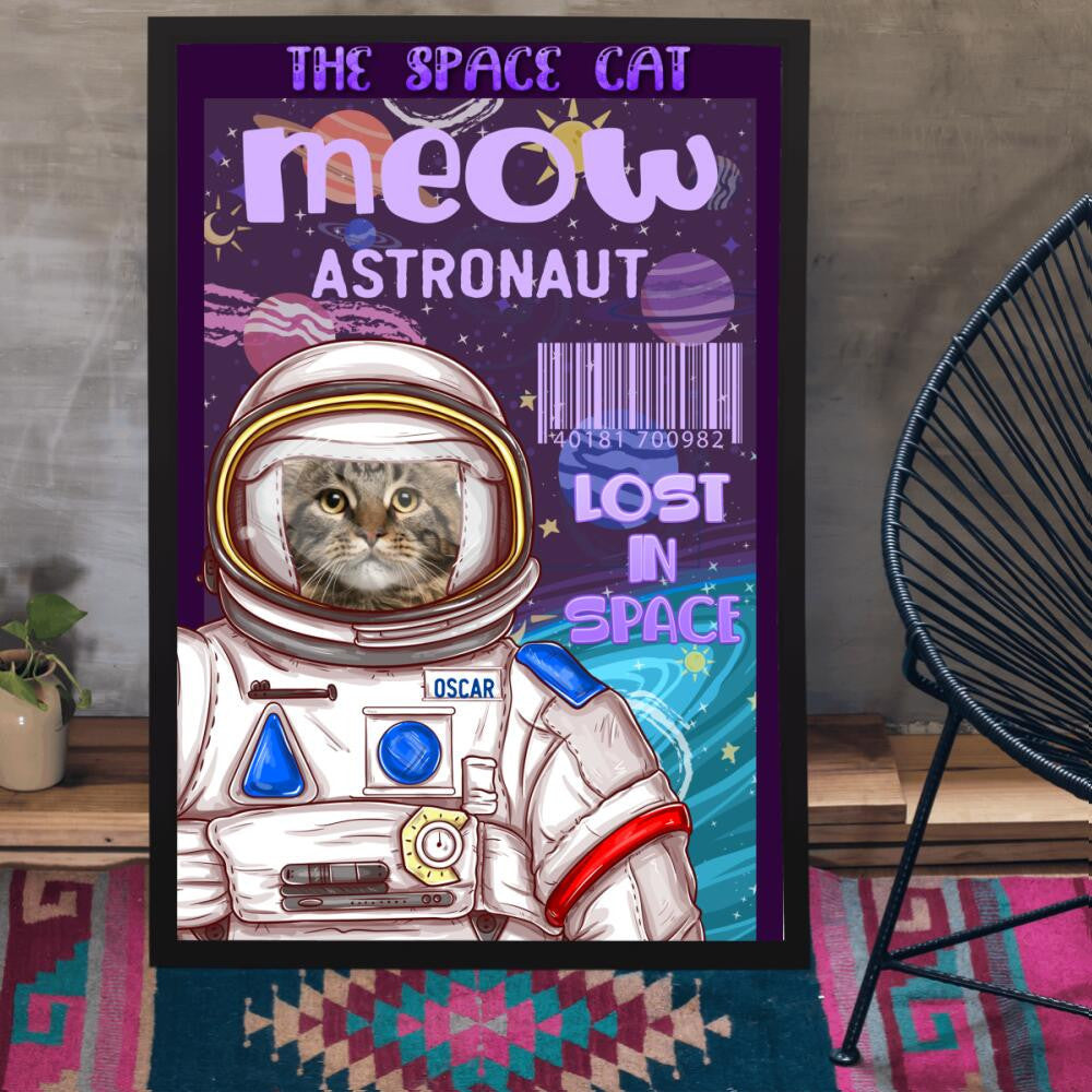 Cat Lovers The Scape Custom Photo Cat Lost In Space Personalized Canvas