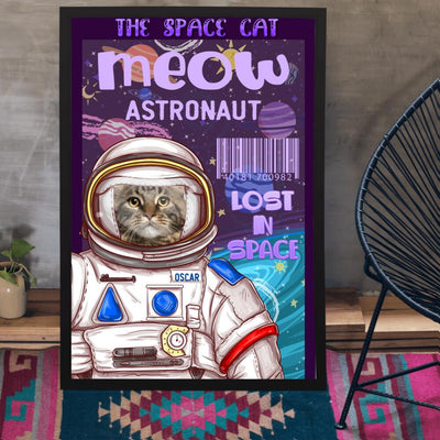 Cat Lovers The Scape Custom Photo Cat Lost In Space Personalized Canvas