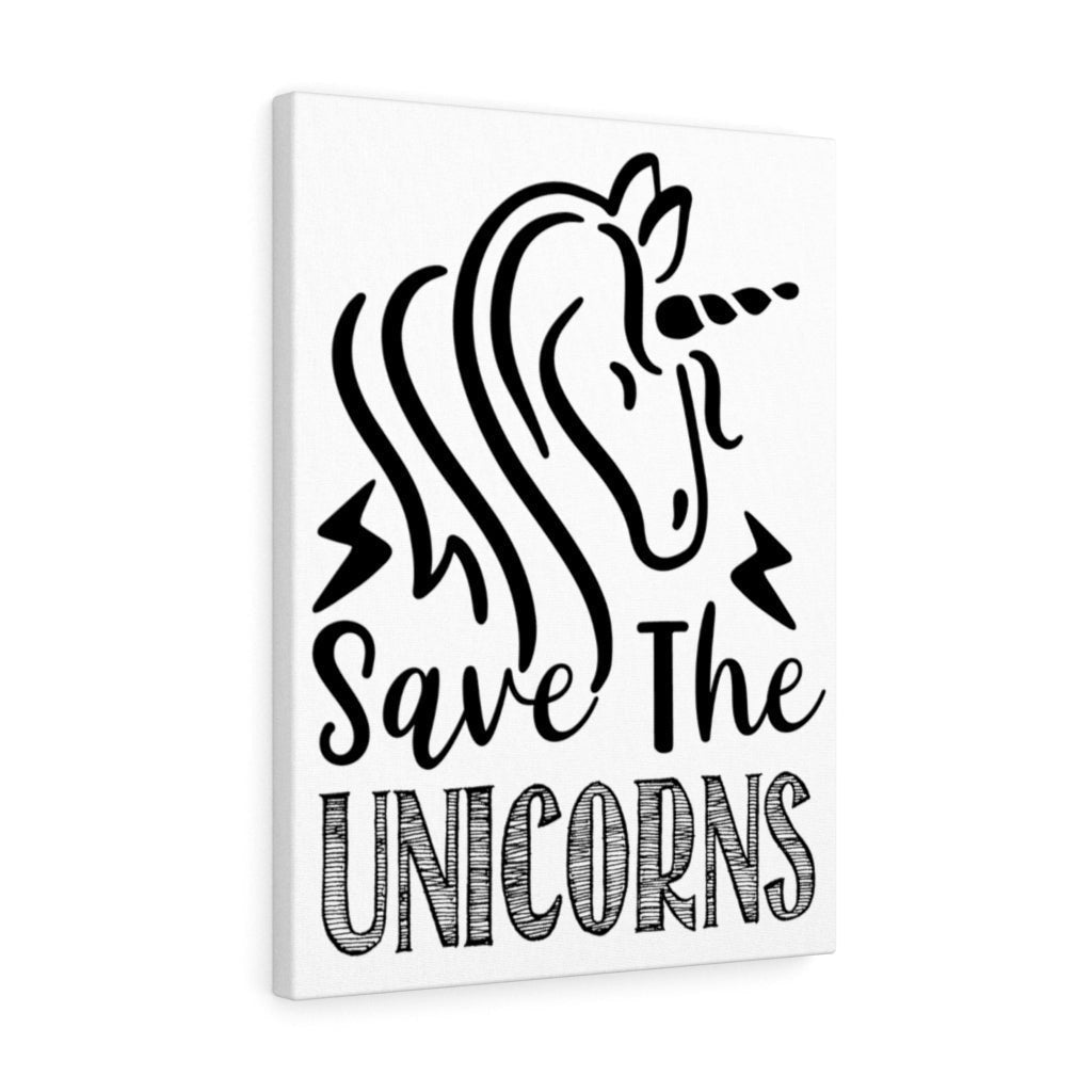 Scripture Canvas Save The Unicorns Christian Wall Art Meaningful Home Decor Gifts Unique Housewarming Gift Ideas Framed Prints, Canvas