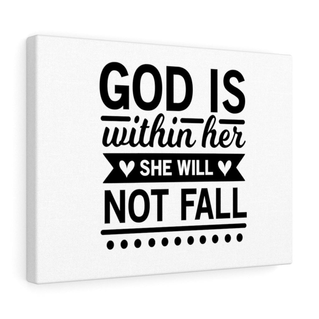 Scripture Canvas God Is Within Her Christian Wall Art Bible Verse Meaningful Home Decor Gifts Unique Housewarming Gift Ideas Framed Prints, Canvas