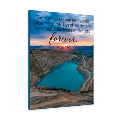 Scripture Canvas Forever Psalm 23:6Christian Wall Art Bible Verse Meaningful Home Decor Gifts Unique Housewarming Gift Ideas Framed Prints, Canvas