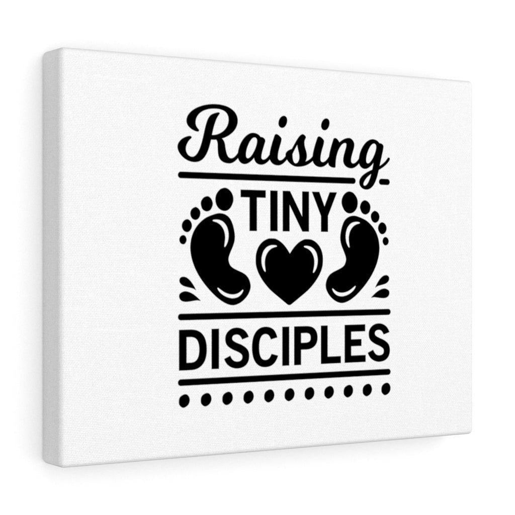 Scripture Canvas Raising Tiny Disciples Christian Wall Art Bible Verse Meaningful Home Decor Gifts Unique Housewarming Gift Ideas Framed Prints, Canvas