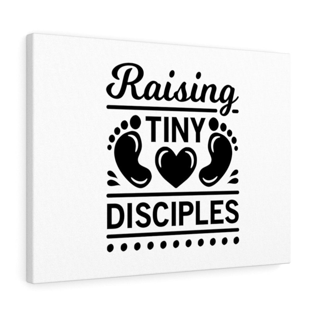 Scripture Canvas Raising Tiny Disciples Christian Wall Art Bible Verse Meaningful Home Decor Gifts Unique Housewarming Gift Ideas Framed Prints, Canvas