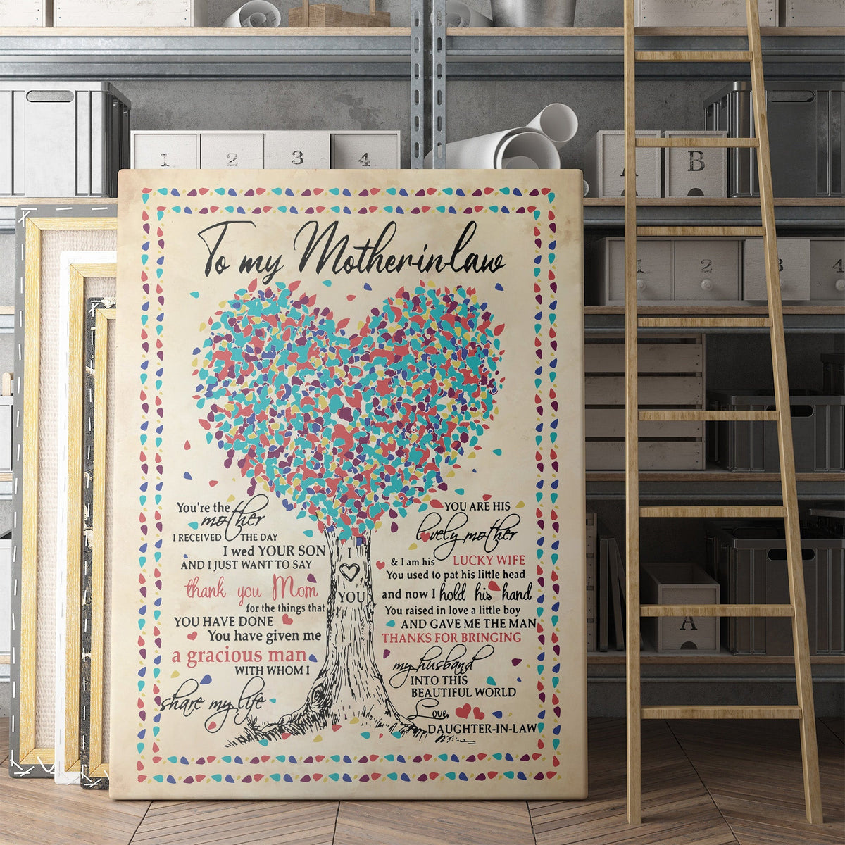 Wall Art Gift Ideas For Mom In Law, Custom Personalized Canvas Painting, Canvas Hanging Wall Art Gift, Tree Of Life Framed Prints, Canvas