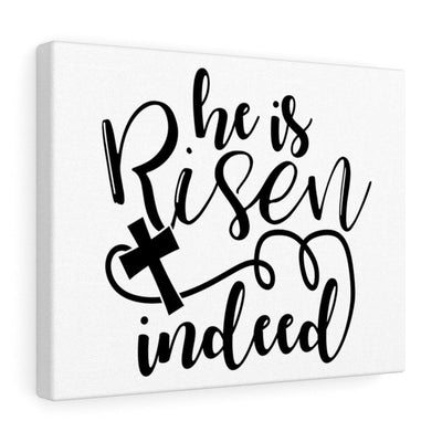 Scripture Canvas He Is Risen Indeed Christian Wall Art Meaningful Home Decor Gifts Unique Housewarming Gift Ideas Framed Prints, Canvas