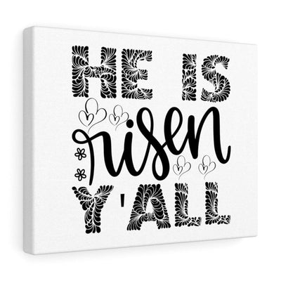 Scripture Canvas He Is Risen Y'all Christian Wall Art Meaningful Home Decor Gifts Unique Housewarming Gift Ideas Framed Prints, Canvas