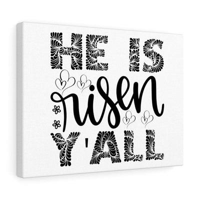 Scripture Canvas He Is Risen Y'all Christian Wall Art Meaningful Home Decor Gifts Unique Housewarming Gift Ideas Framed Prints, Canvas