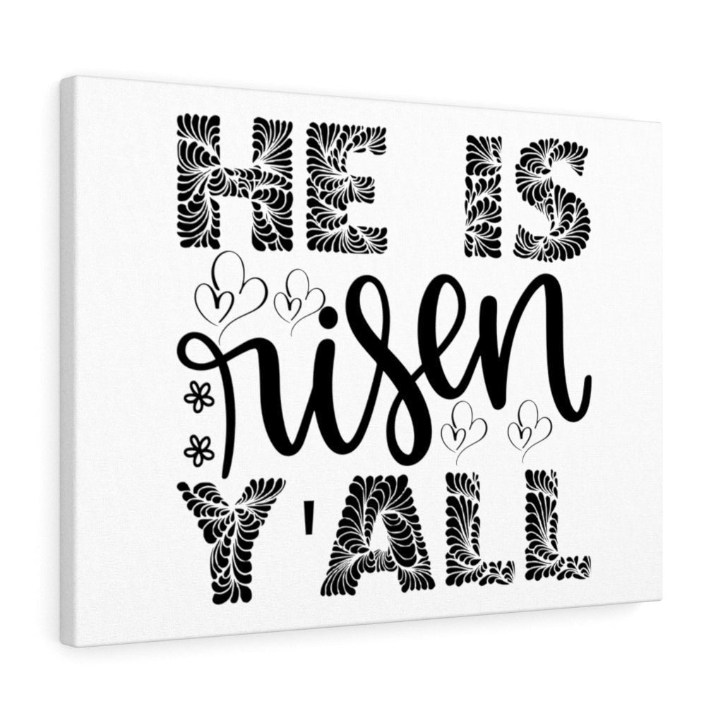 Scripture Canvas He Is Risen Y'all Christian Wall Art Meaningful Home Decor Gifts Unique Housewarming Gift Ideas Framed Prints, Canvas