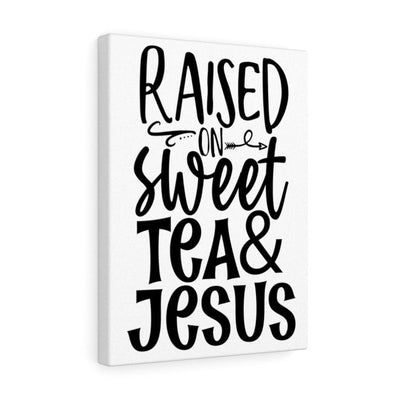 Scripture Canvas Tea And Jesus Christian Wall Art Meaningful Home Decor Gifts Unique Housewarming Gift Ideas Framed Prints, Canvas