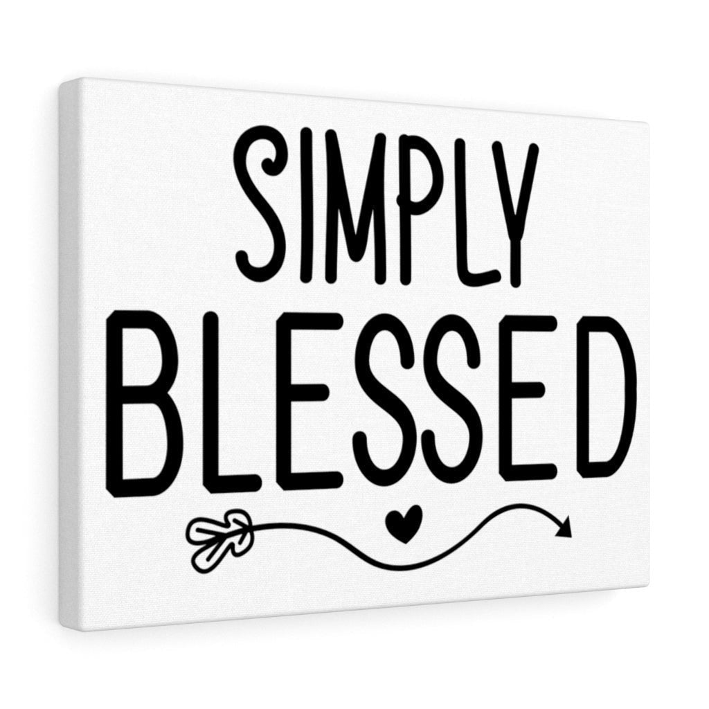 Scripture Canvas Simply Blessed Arrow Christian Wall Art Meaningful Home Decor Gifts Unique Housewarming Gift Ideas Framed Prints, Canvas