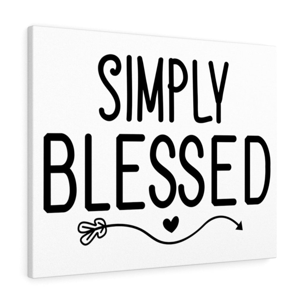 Scripture Canvas Simply Blessed Arrow Christian Wall Art Meaningful Home Decor Gifts Unique Housewarming Gift Ideas Framed Prints, Canvas