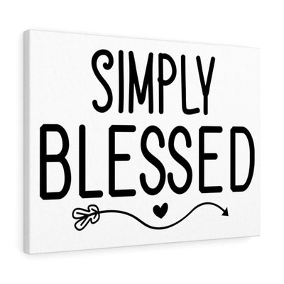 Scripture Canvas Simply Blessed Arrow Christian Wall Art Meaningful Home Decor Gifts Unique Housewarming Gift Ideas Framed Prints, Canvas