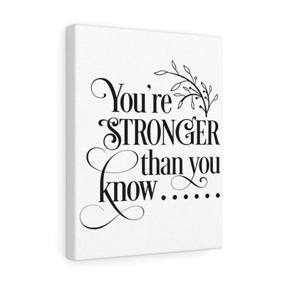 Scripture Canvas You're Stronger Than Christian Wall Art Meaningful Home Decor Gifts Unique Housewarming Gift Ideas Framed Prints, Canvas