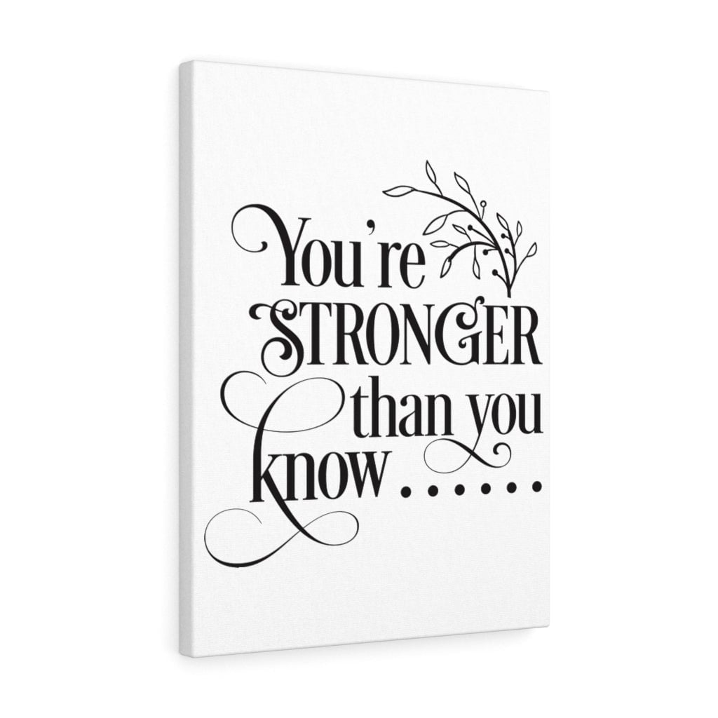 Scripture Canvas You're Stronger Than Christian Wall Art Meaningful Home Decor Gifts Unique Housewarming Gift Ideas Framed Prints, Canvas