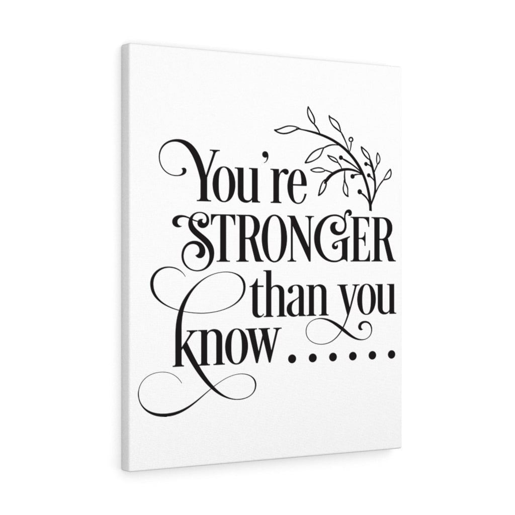 Scripture Canvas You're Stronger Than Christian Wall Art Meaningful Home Decor Gifts Unique Housewarming Gift Ideas Framed Prints, Canvas