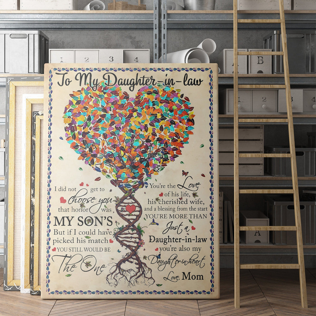 Wall Art Gift Ideas For Daughter In Law, Custom Personalized Canvas Painting, Canvas Hanging Wall Art Gift, Tree Of Life Framed Prints, Canvas
