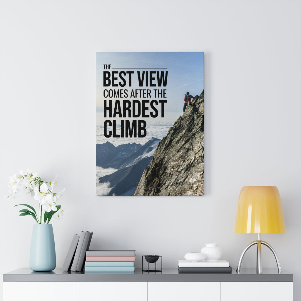 The Best View Motivational Verse Printed On Ready To Hang Stretched Canvas-Home Decor-Inspiring Wall Art Housewarming Gift Framed Prints, Canvas