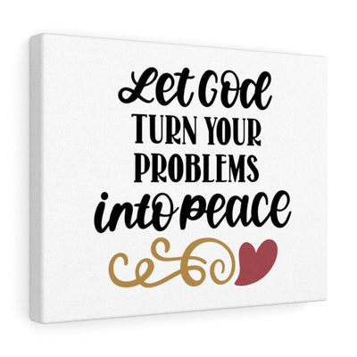 Scripture Canvas Problems Into Peace Christian Wall Art Bible Verse Meaningful Home Decor Gifts Unique Housewarming Gift Ideas Framed Prints, Canvas