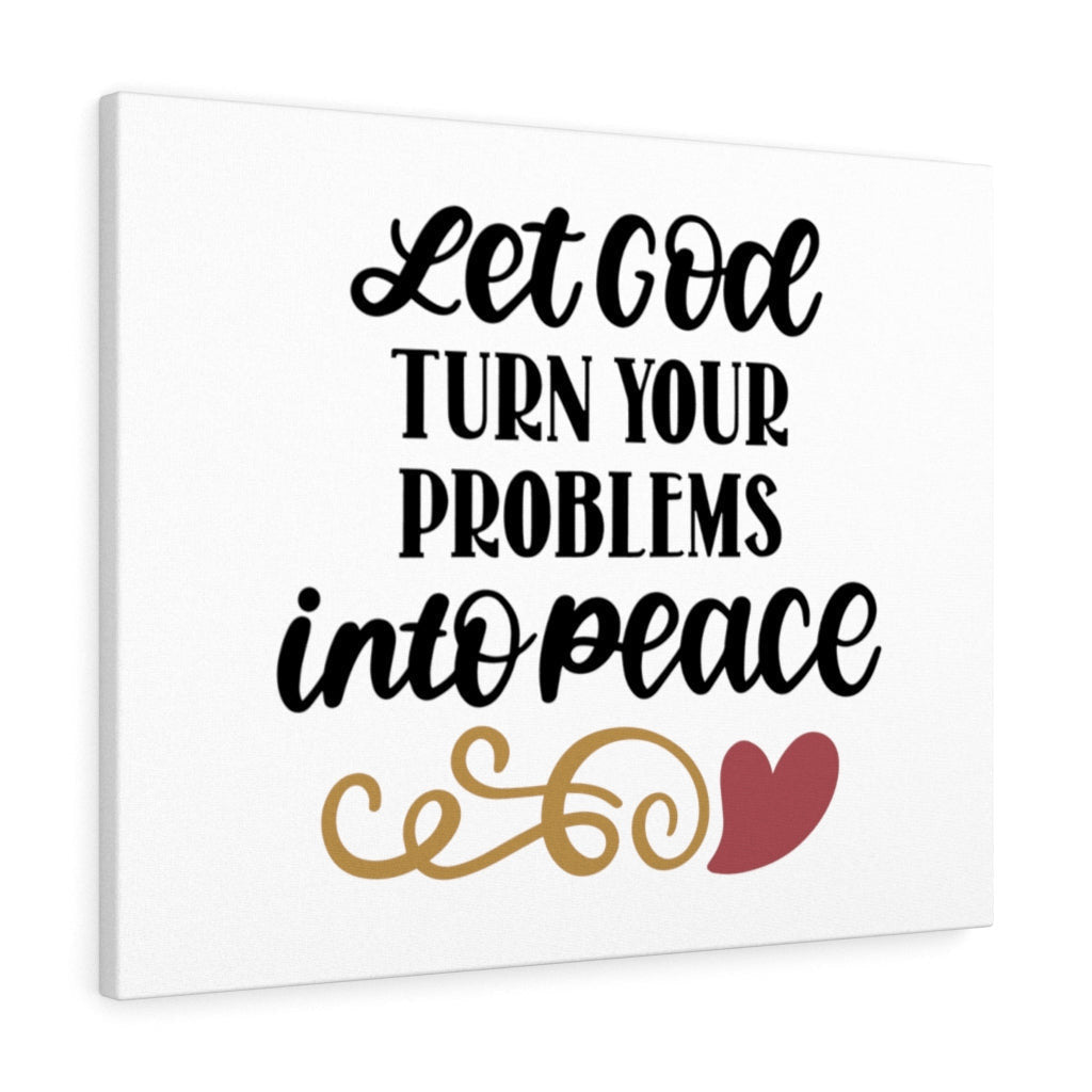 Scripture Canvas Problems Into Peace Christian Wall Art Bible Verse Meaningful Home Decor Gifts Unique Housewarming Gift Ideas Framed Prints, Canvas