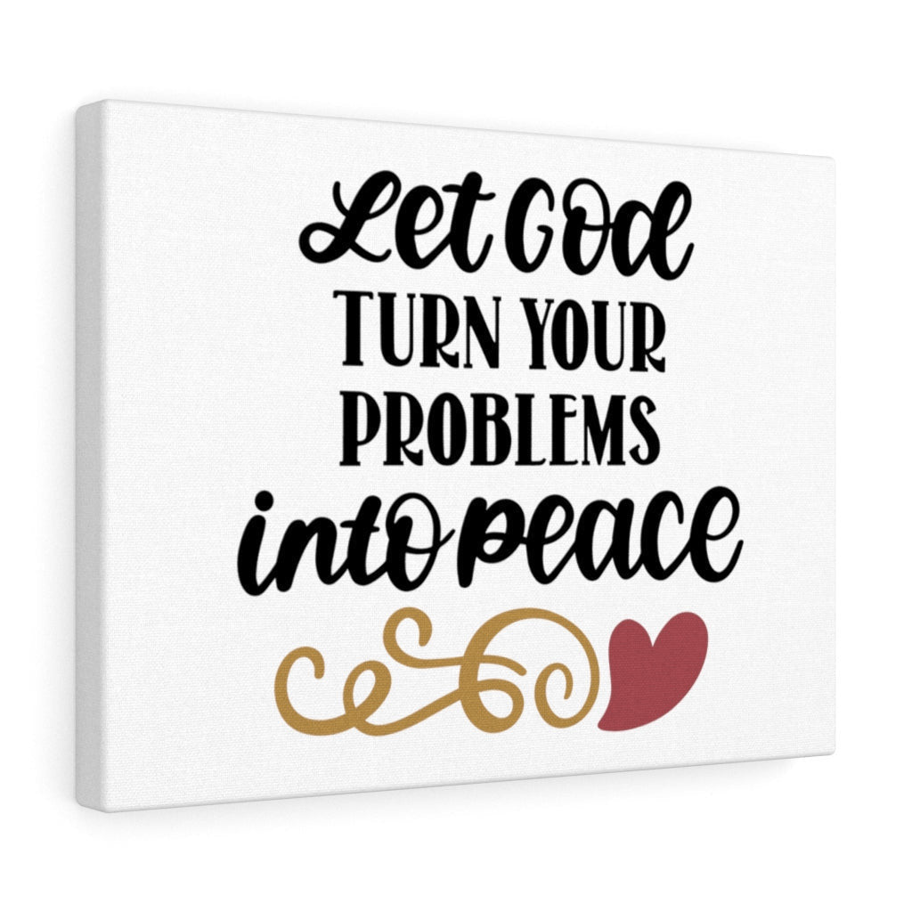 Scripture Canvas Problems Into Peace Christian Wall Art Bible Verse Meaningful Home Decor Gifts Unique Housewarming Gift Ideas Framed Prints, Canvas