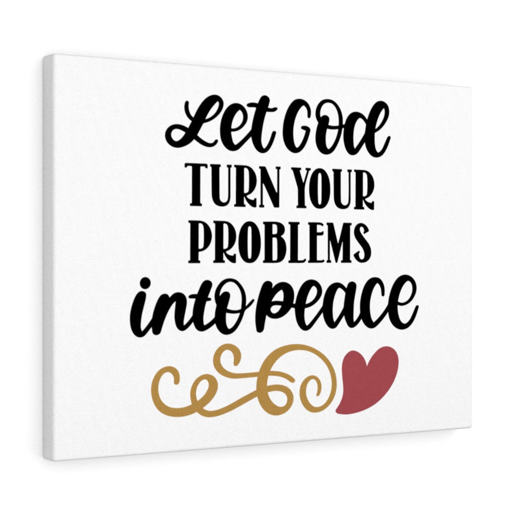 Scripture Canvas Problems Into Peace Christian Wall Art Bible Verse Meaningful Home Decor Gifts Unique Housewarming Gift Ideas Framed Prints, Canvas