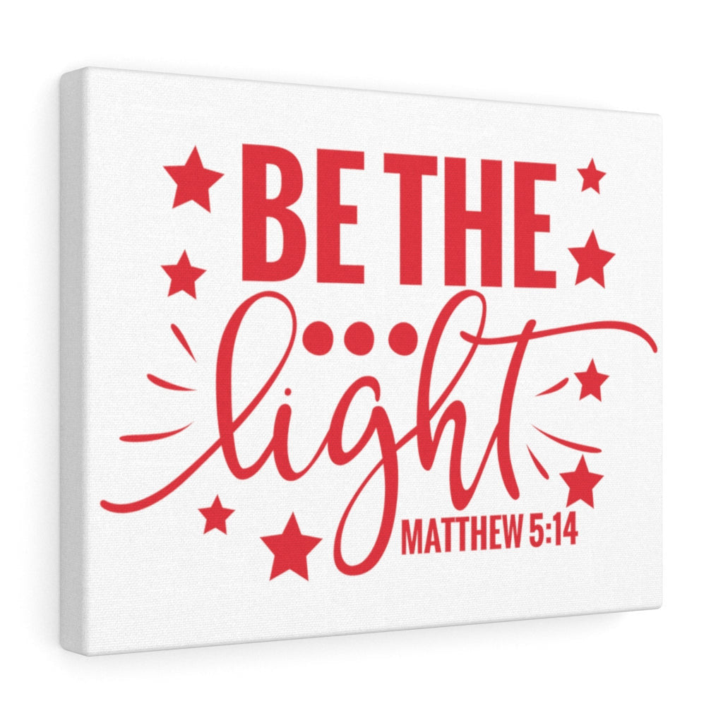 Scripture Canvas The Light Matthew 5:14 Christian Wall Art Bible Verse Meaningful Home Decor Gifts Unique Housewarming Gift Ideas Framed Prints, Canvas
